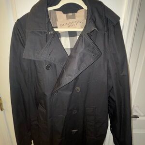 Burberry Brit Black Trench Coat for Men